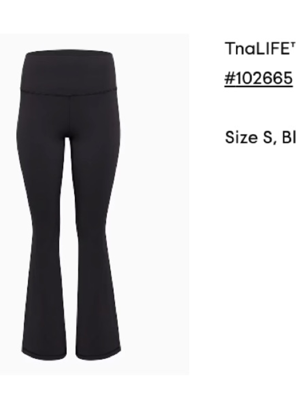 Aritzia TnAction TnaLIFE™ Atmosphere Bell Hi-Rise Legging small black